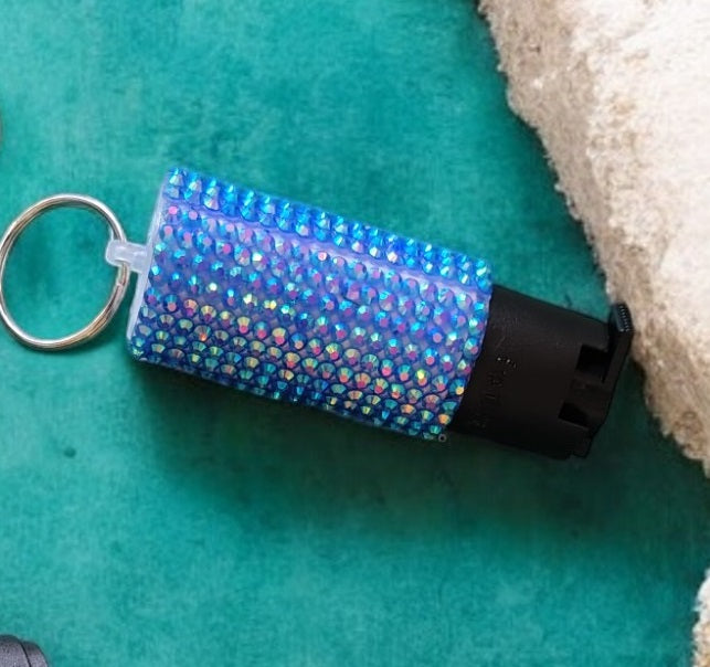 Iridescent Rhinestone Pepper Spray