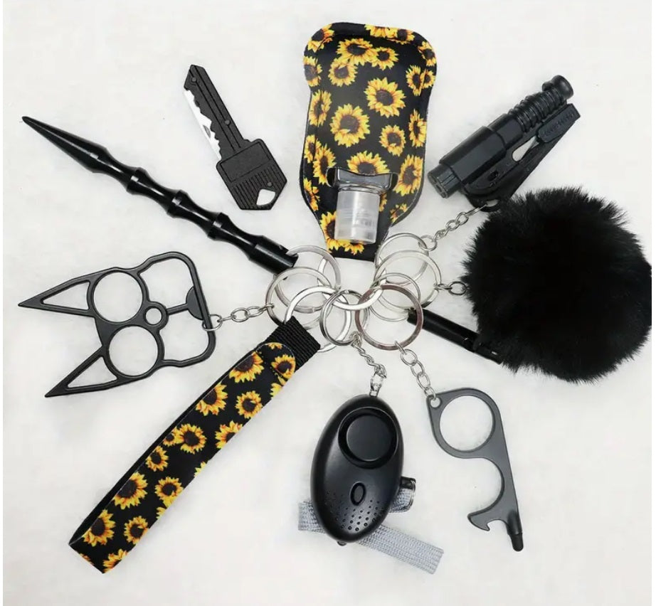 Self Defense Keychain Set - 11pc Gotham Collection
