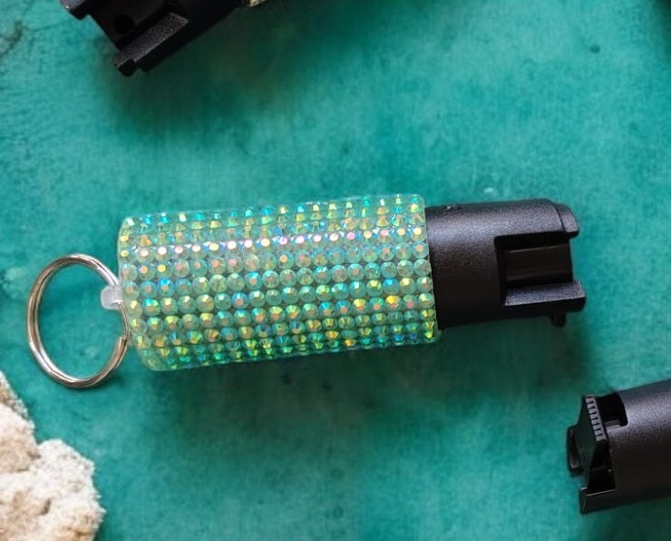 Iridescent Rhinestone Pepper Spray