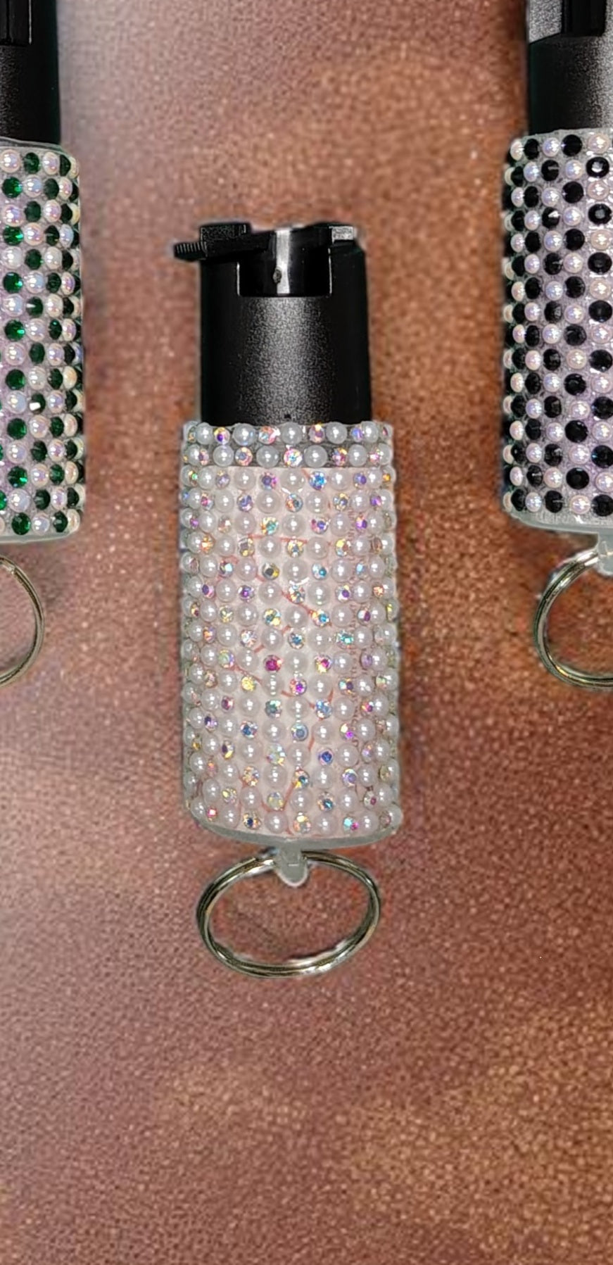 "NEW" PEPPER SPRAY - PEARL RHINESTONE