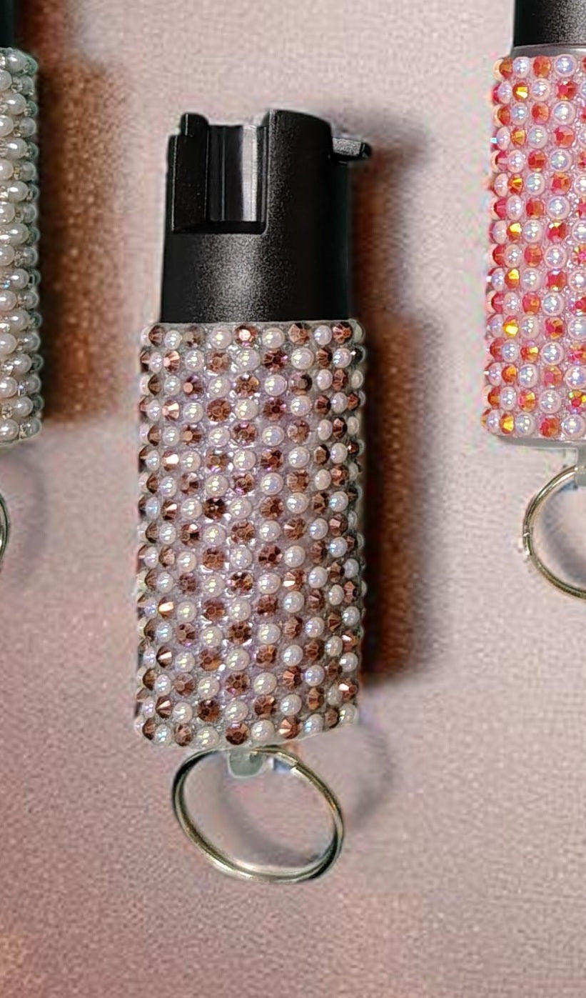 "NEW" PEPPER SPRAY - PEARL RHINESTONE