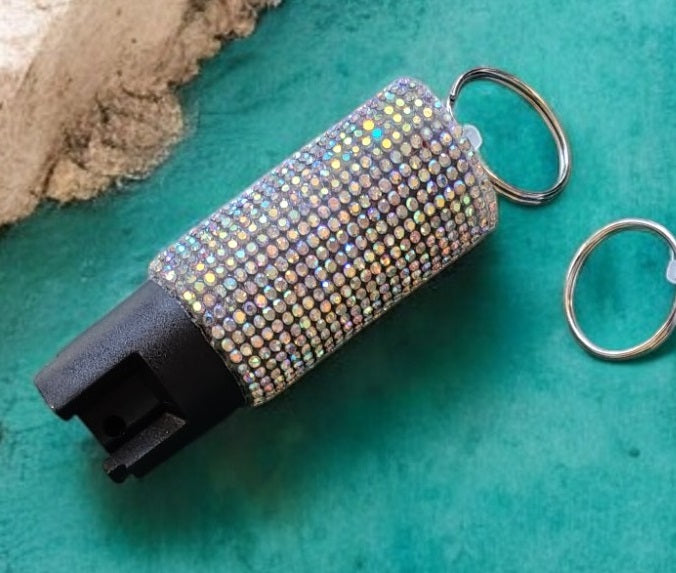 Iridescent Rhinestone Pepper Spray