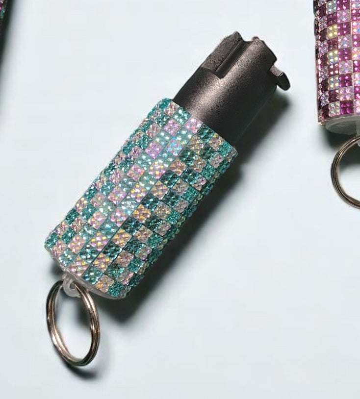 PEPPER SPRAY - PLAID RHINESTONE
