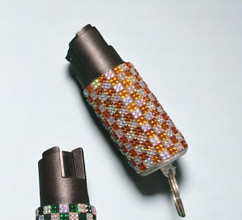 PEPPER SPRAY - PLAID RHINESTONE