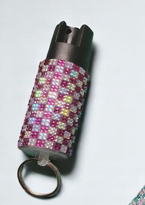 PEPPER SPRAY - PLAID RHINESTONE