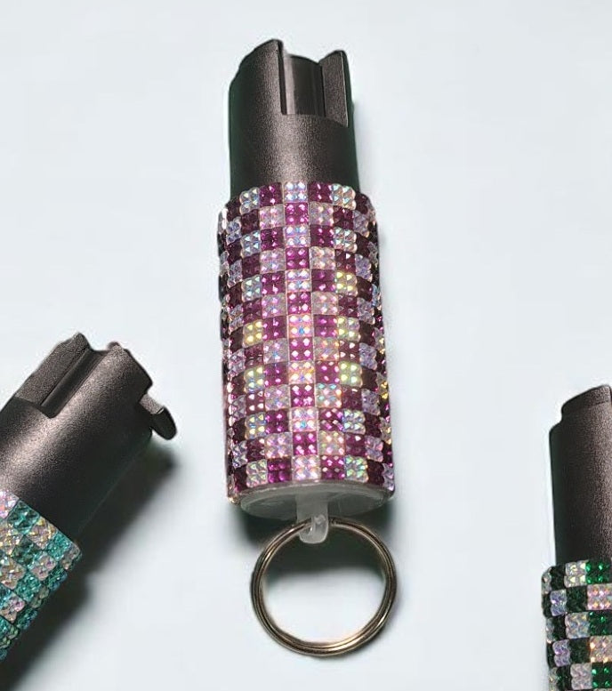 PEPPER SPRAY - PLAID RHINESTONE