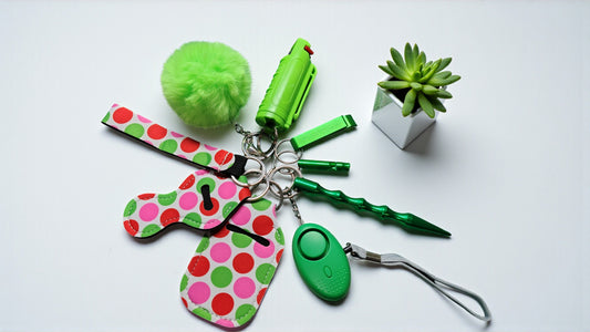 Safety Keychain - 9pc Set with Pepper Spray