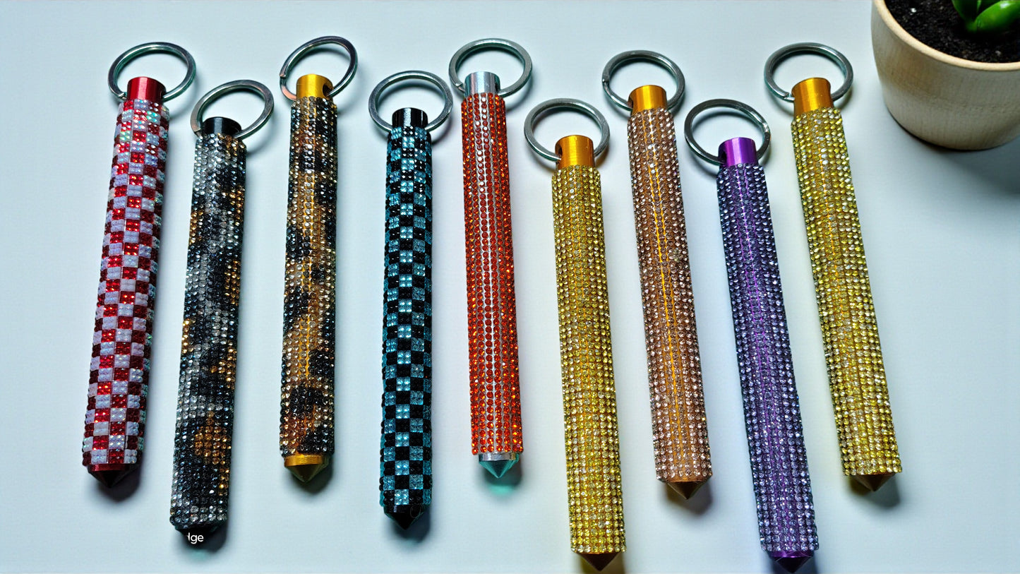 "SALE" 9 Piece Kubotan BLING-it Keychain Accessories