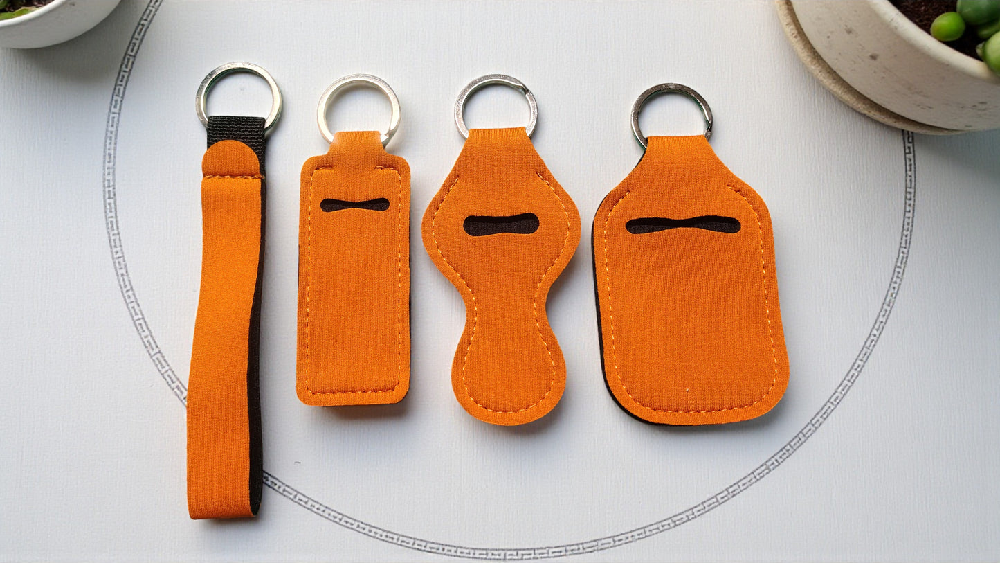 4 Piece Solid Keychain Set