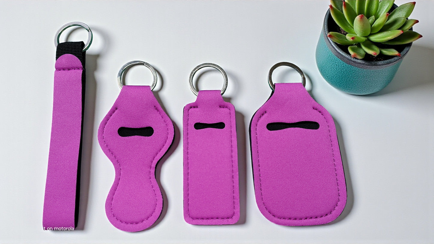 4 Piece Solid Keychain Set