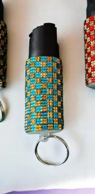 PEPPER SPRAY - PLAID RHINESTONE