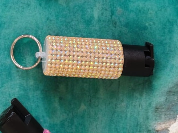 Iridescent Rhinestone Pepper Spray