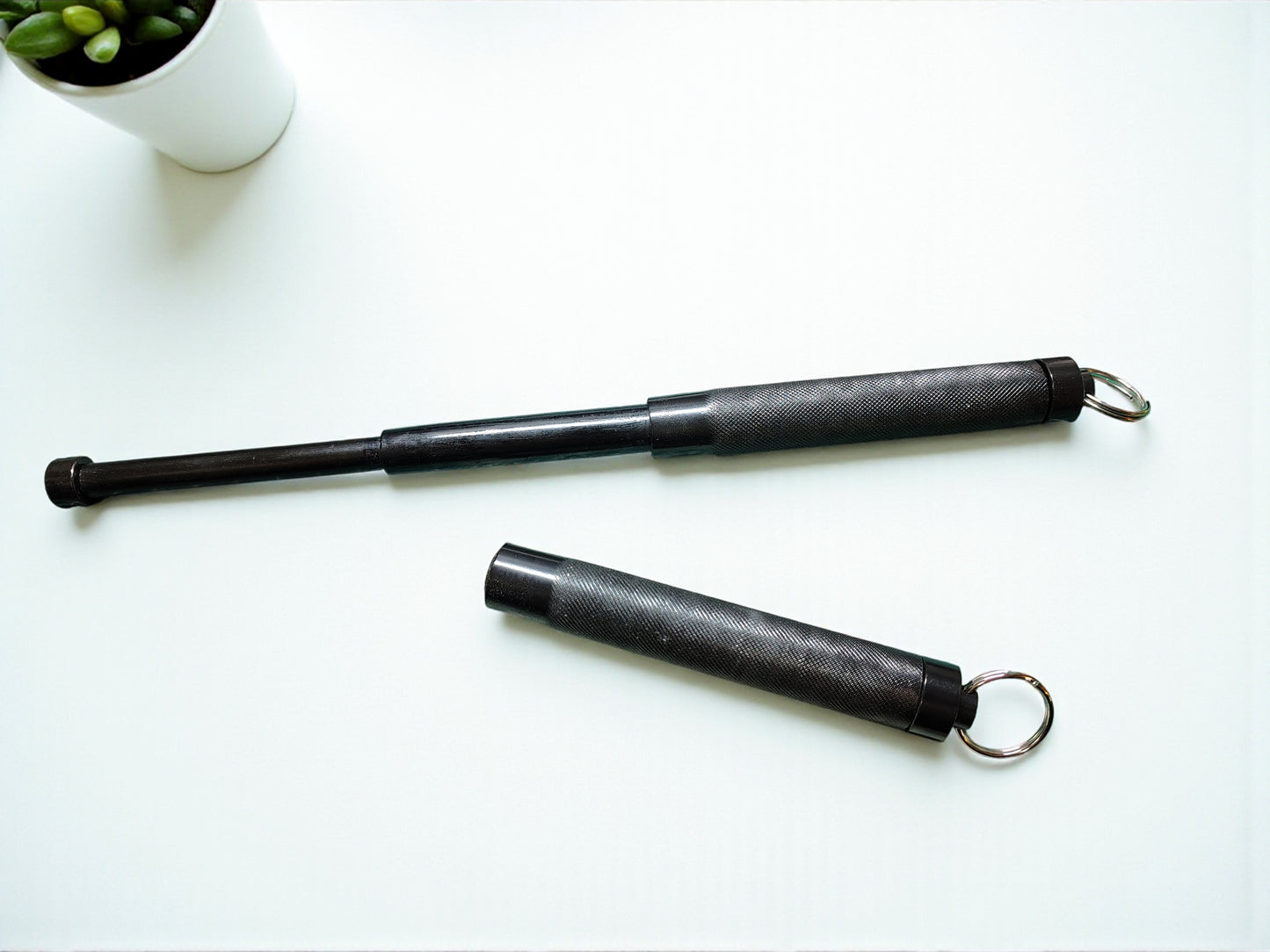 12 Inch Self Defense EXTENDABLE Walking Stick Baton Style Tactical Combat