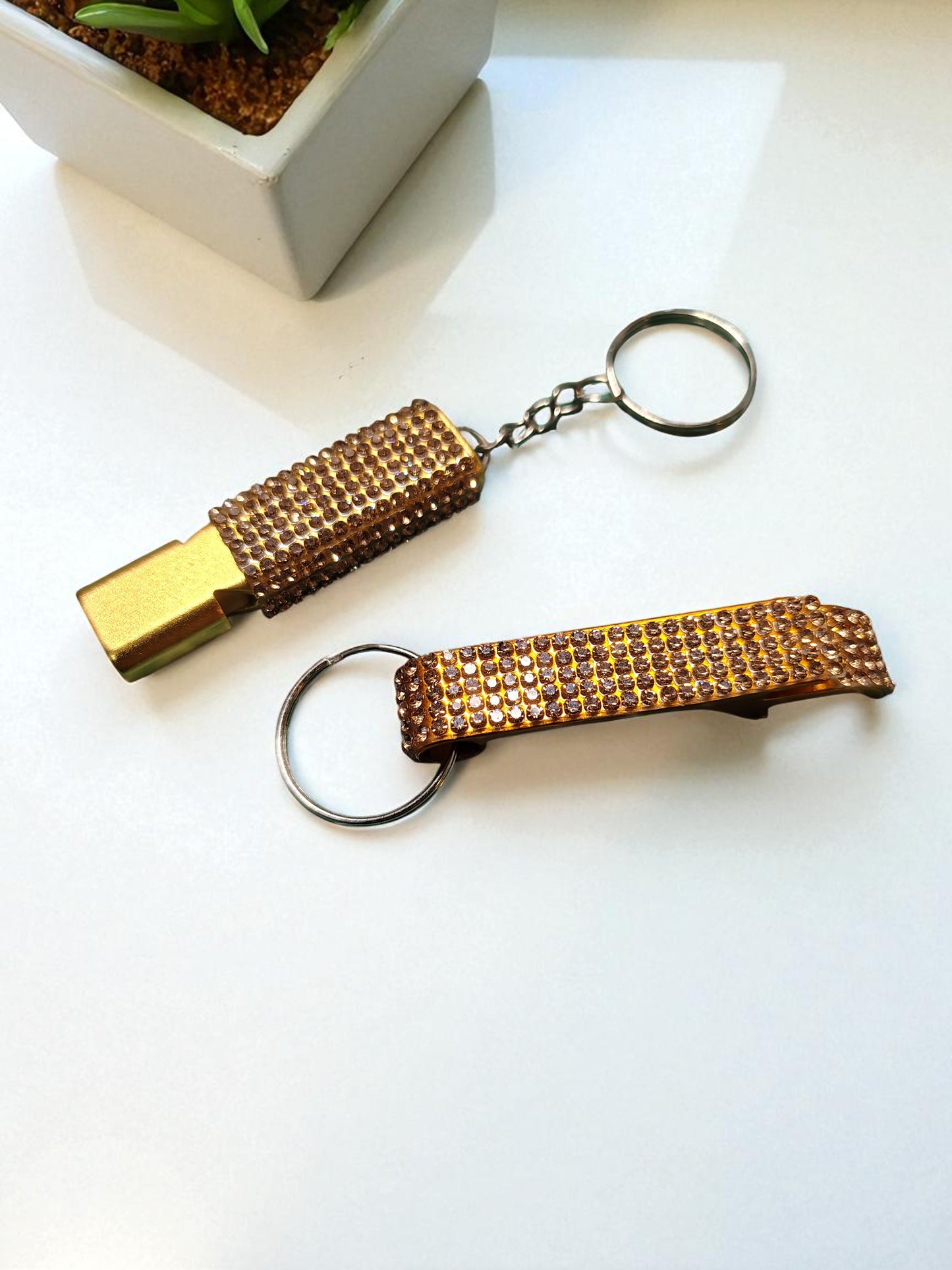 ACCESSORY KIT - 2pc Set Rhinestone Whistle & Bottle Opener