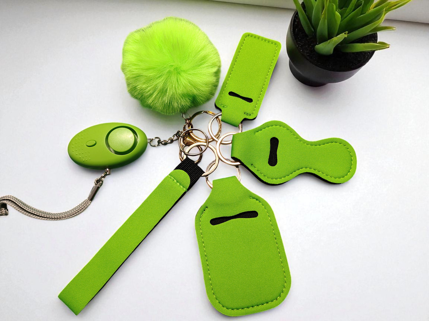 6 Piece Solid Keychain Set