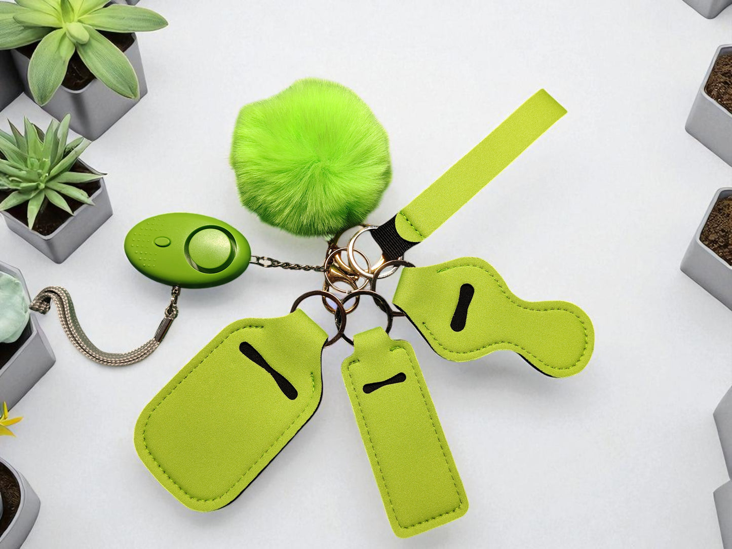 6 Piece Solid Keychain Set