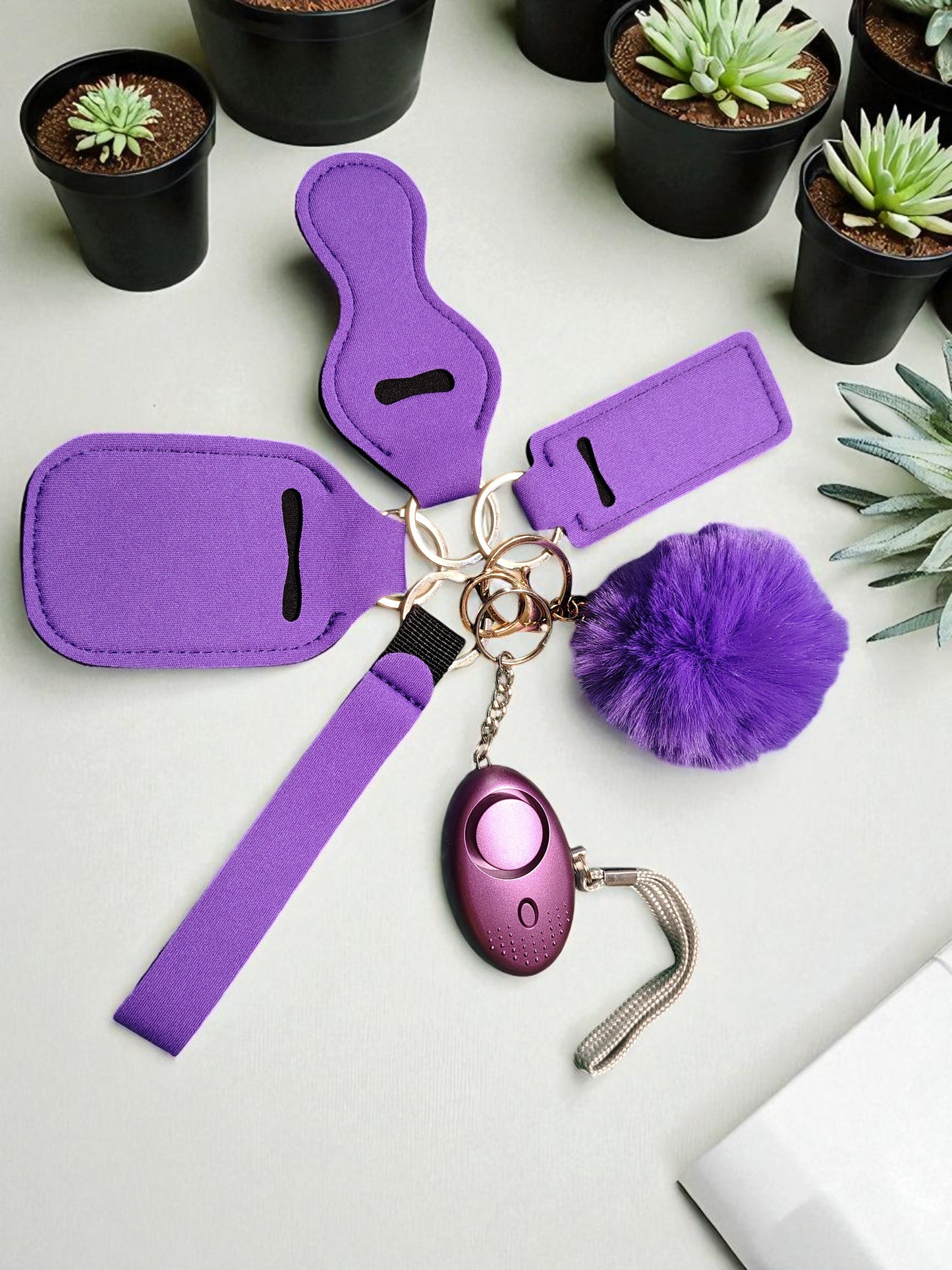 6 Piece Solid Keychain Set