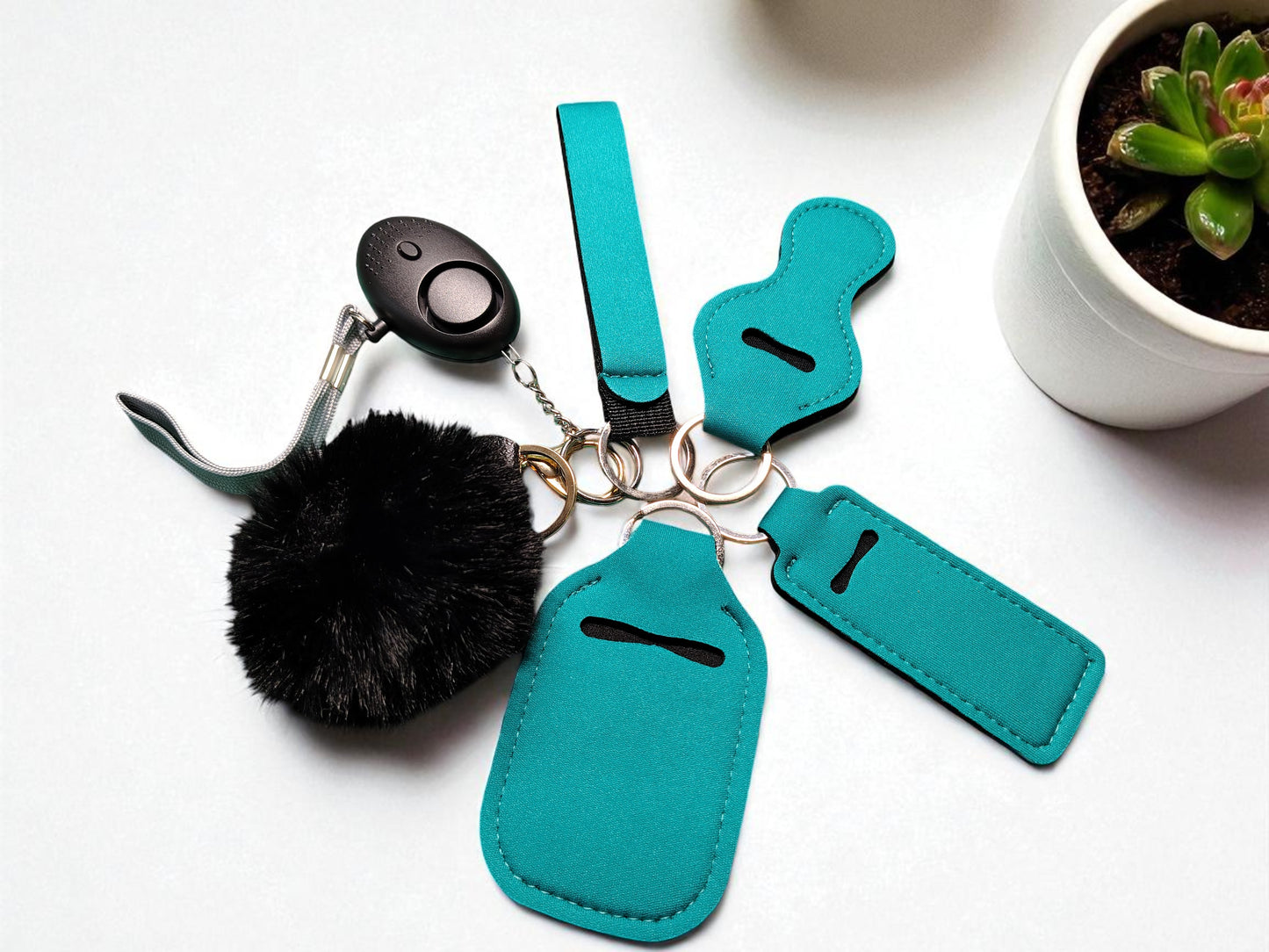6 Piece Solid Keychain Set