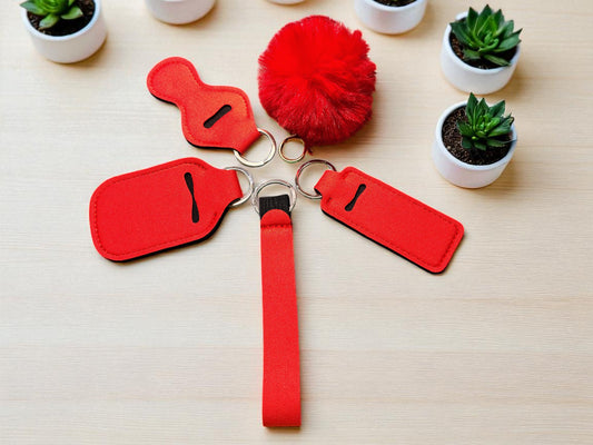 Solid 5 Piece Keychain Set