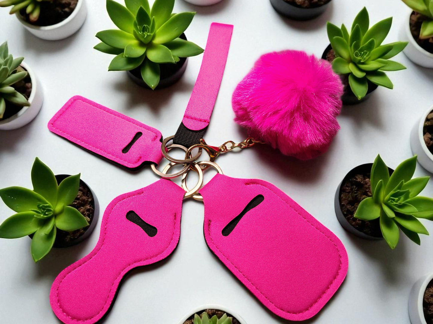 Solid 5 Piece Keychain Set