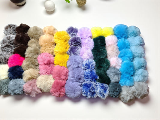 30pc Set Pompom Keychain Accessory
