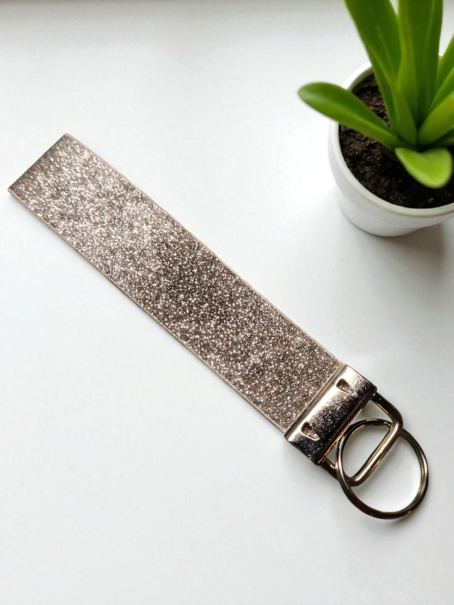 Glitter Wristlet Keychain & Pompom Wholesale